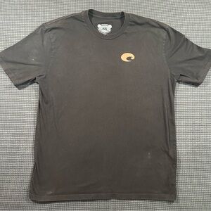 Costa Del Mar Black Graphic T Shirt XXL Cotton Short Sleeve Logo